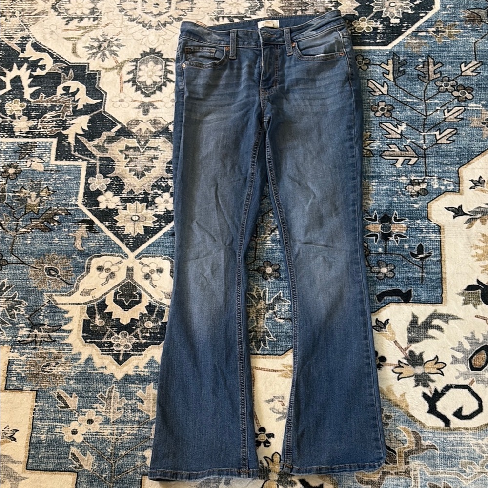 Maurices Blue Flare Wide Leg Jeans